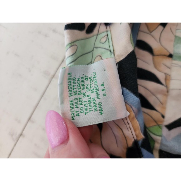 Vintage Big Kanaka By Corzini Bird Floral Hawaiian Camp Shirt Mens 2XL Made USA - Picture 7 of 8